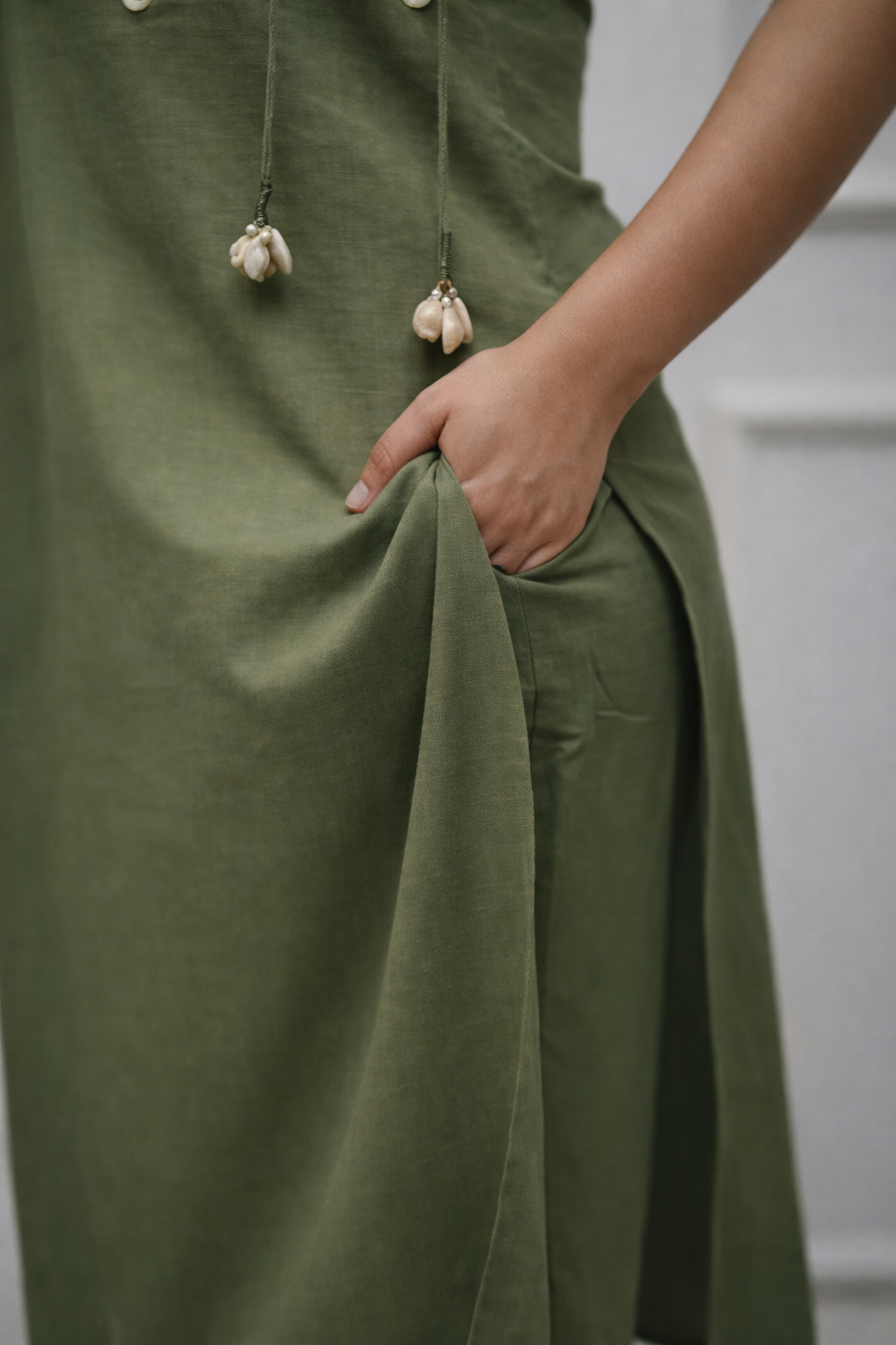 Women Green Cotton Kurti Set With Pants – Stylish Daily Wear Kurti | Floral Nova